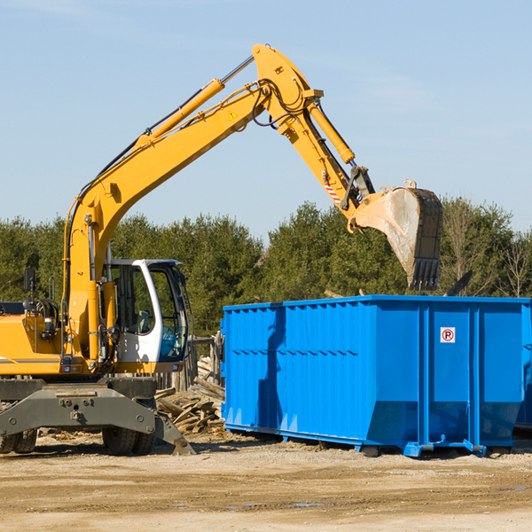 what are the rental fees for a residential dumpster in Bertram